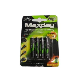 Kit 4 Maxday Pilha Recarregavel AAA 1.2v 2800 mAh Ni-MH SUPER ENERGY 0960