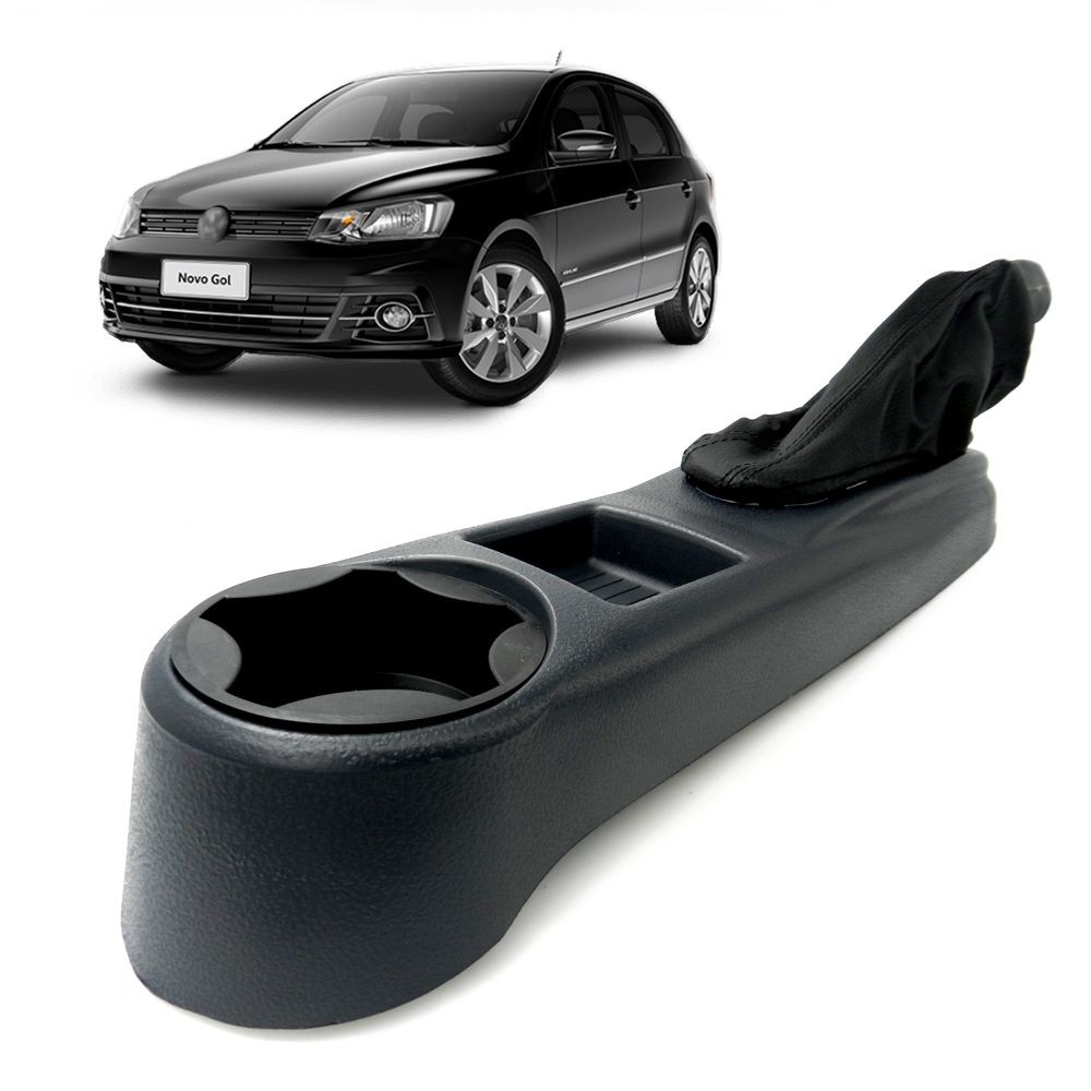 Prolongador Console Gol Voy Sav G4 G5 G6 C/ Coifa Freio Mão Preto Novidade