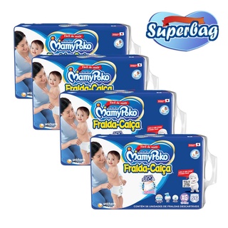 Kit 04 Super BAG FRALDA CALÇA Descartável Mamypoko  - XG - c/ 224 Unidades - Tecnologia Japonesa