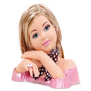 Boneca Busto Charmosa Para Petear Maquiar Com Acessorios - Cotiplas