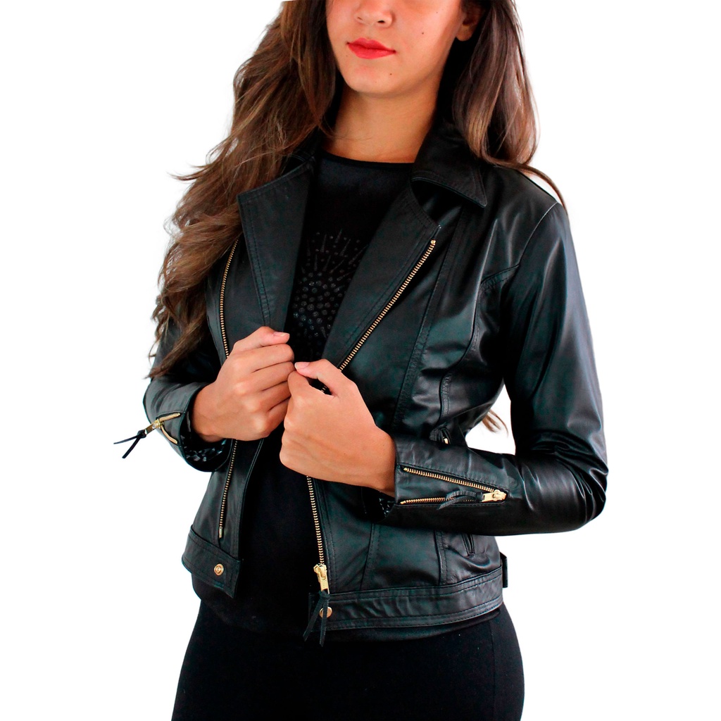 Blazer feminino sale de couro legitimo