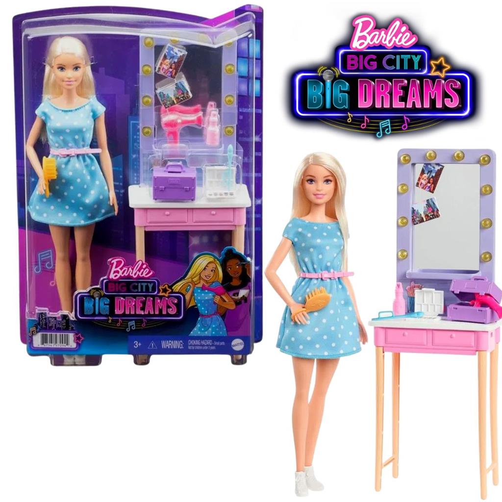 Barbie grande cidade jogar casa para meninas, grande sonho, Malibu,  bastidores, camarim, brinquedo social, acessórios, original