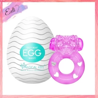 Kit EGG masturbador magical kiss + Anel peniano Sex Shop