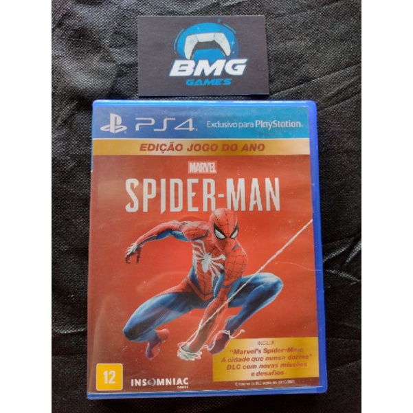 JOGO SPIDER-MAN ORIGINAL PS4 MIDIA FISICA CD.