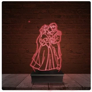 Abajur Luminária Acrílico Led - Princesa Cinderela 21