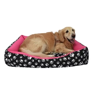 Cama para cachorro pet porte grande 1,00x1,00m com ossinho e almofadinha