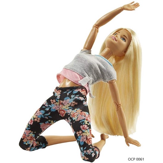 Boneca Barbie Feita para Mexer Yoga Loira To Move Articulada - Mattel