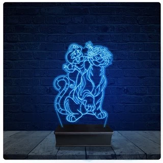 Led Luminária Acrílico Abajur - Princesa Jasmine Aladin