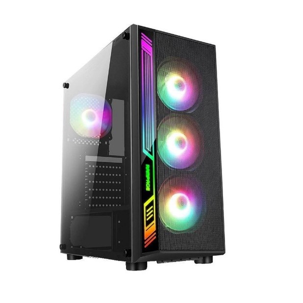 Gabinete Gamer Dex Mid Tower Rgb 3 Fans Vidro Preto - Liketec | Shopee ...