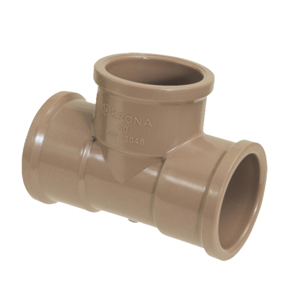 Te T Soldável Para Tubo PVC Marrom 3/4 25 mm Krona