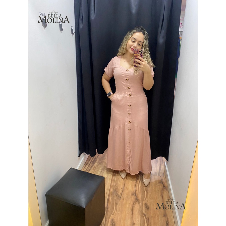 Vestido Em Viscose Rayon