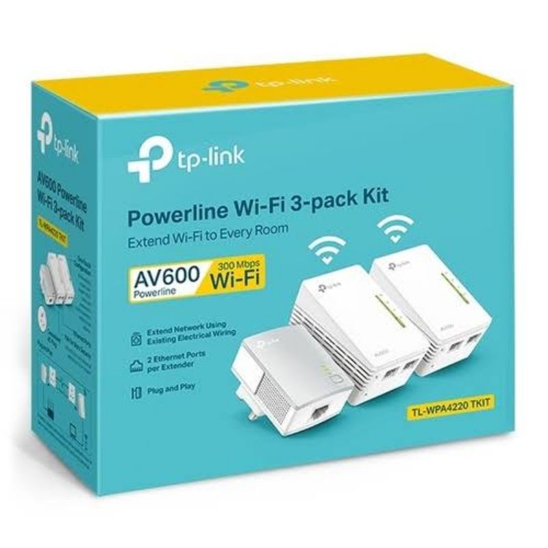 Repetidor Wireless TP-Link TL-WPA4220T KIT - 3 Tomadas - 300Mbps - Branco