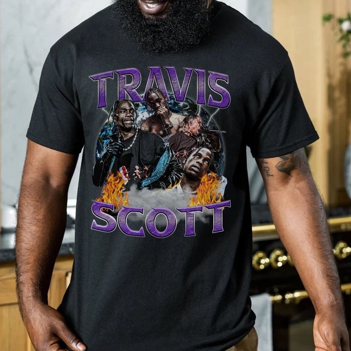 Camiseta Basica Camisa Travis Scott Graphic Tee Cactus Jack Astroworld  Rapper Nigga Unissex