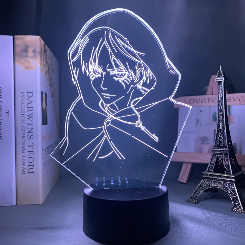 Anime ttack on Titan Eren Yeager Figure Lâmpada Led Noturna Jagermeister
