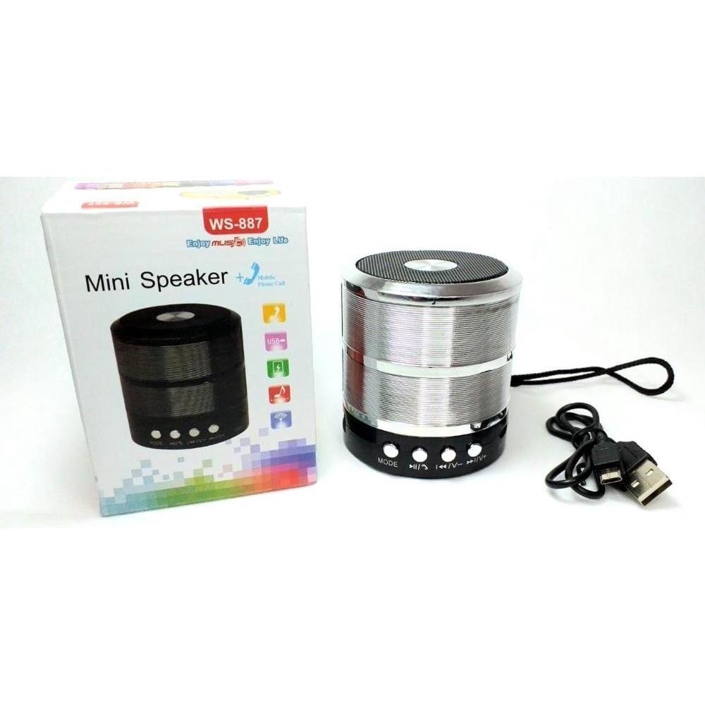 Caixa De Som Mini Speaker Ws 887 Bluetooth ,sd ,usb ,mp3 Aux | Shopee ...