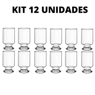 Conjunto Kit 12 Taças Casual De Vidro 260 Ml (Distribuidor Nadir Figuereido) Envio Imediato