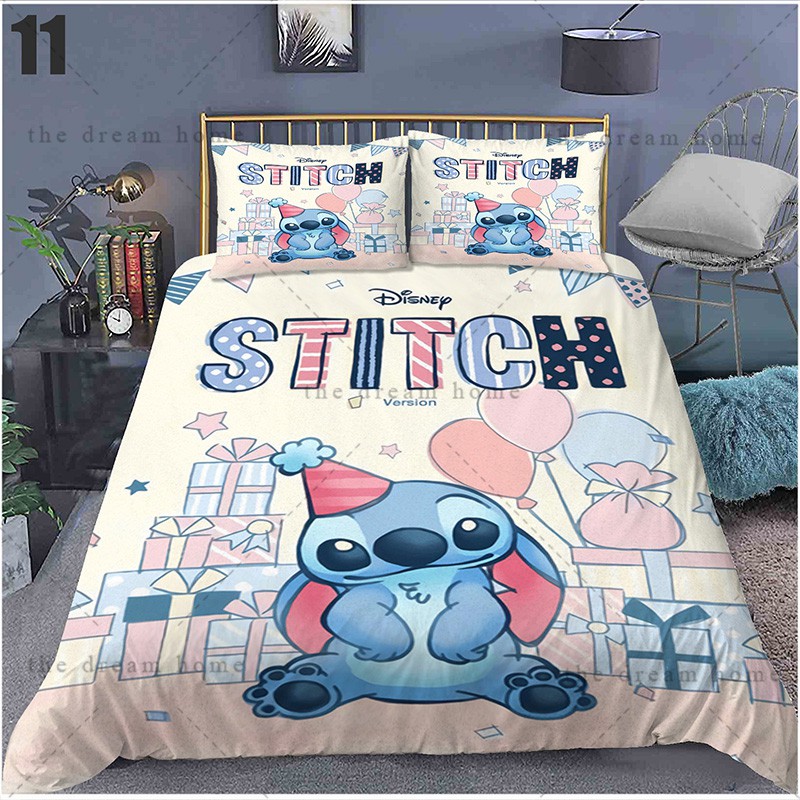 Desenho Animado STITCH 3em1 Conjunto De Roupa De Cama Lençol Cobertura ...