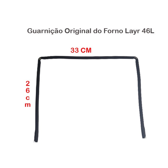 Borracha de vedação para Fornos Layr 46l Luxo, Crystal, Jady original