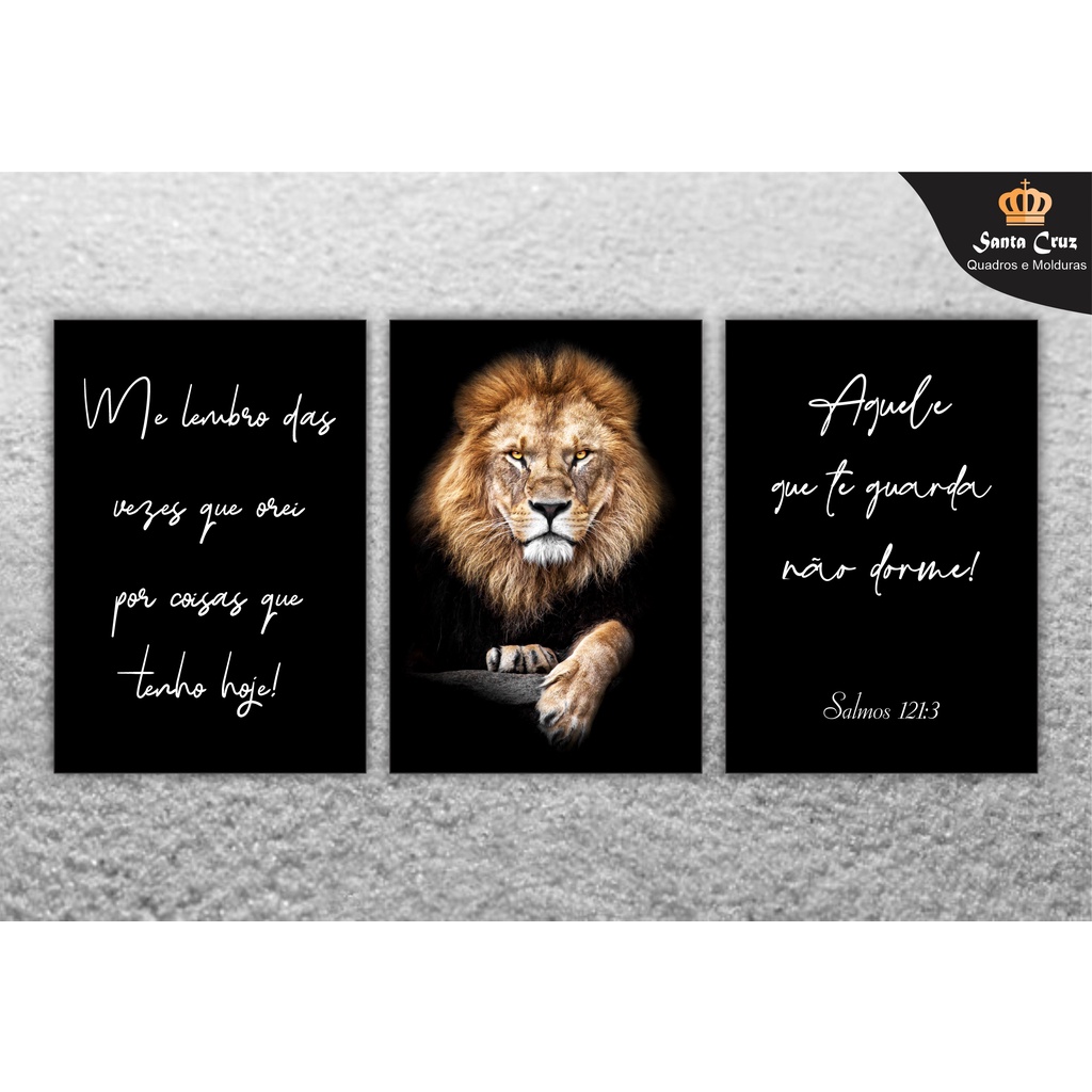 Promoção Quadro Leão de Judá com Frases! Envio imediato Promoção!!