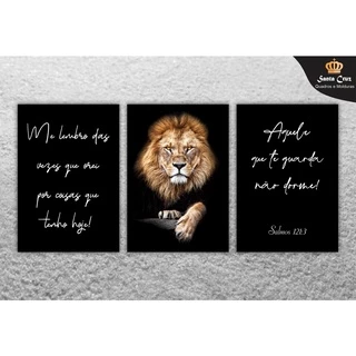 Promoção Quadro Leão de Judá com Frases! Envio imediato Promoção!!