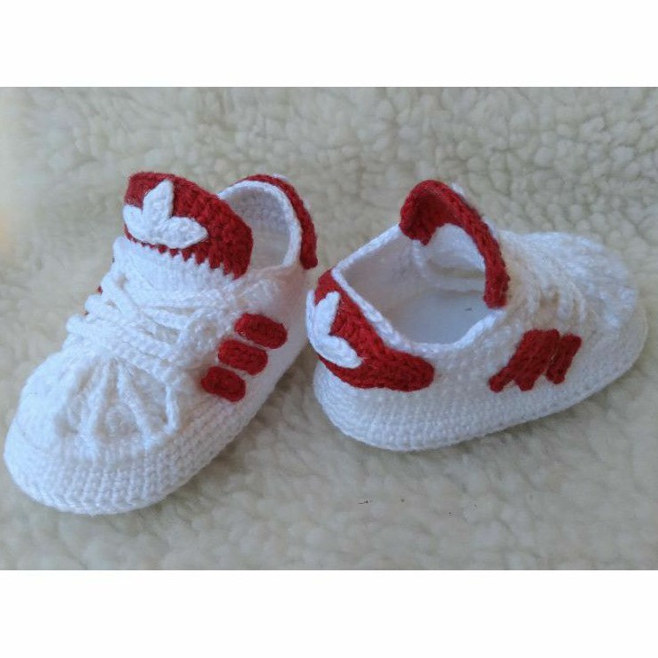 Sapato em croche para 2024 bebe