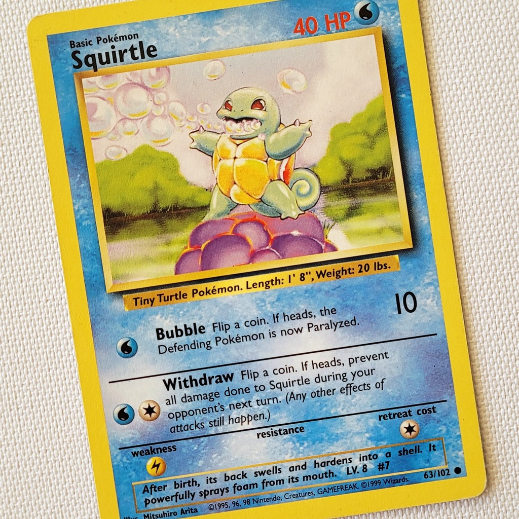 Pokemon Squirtle Base Set 63/102 海外 即決-