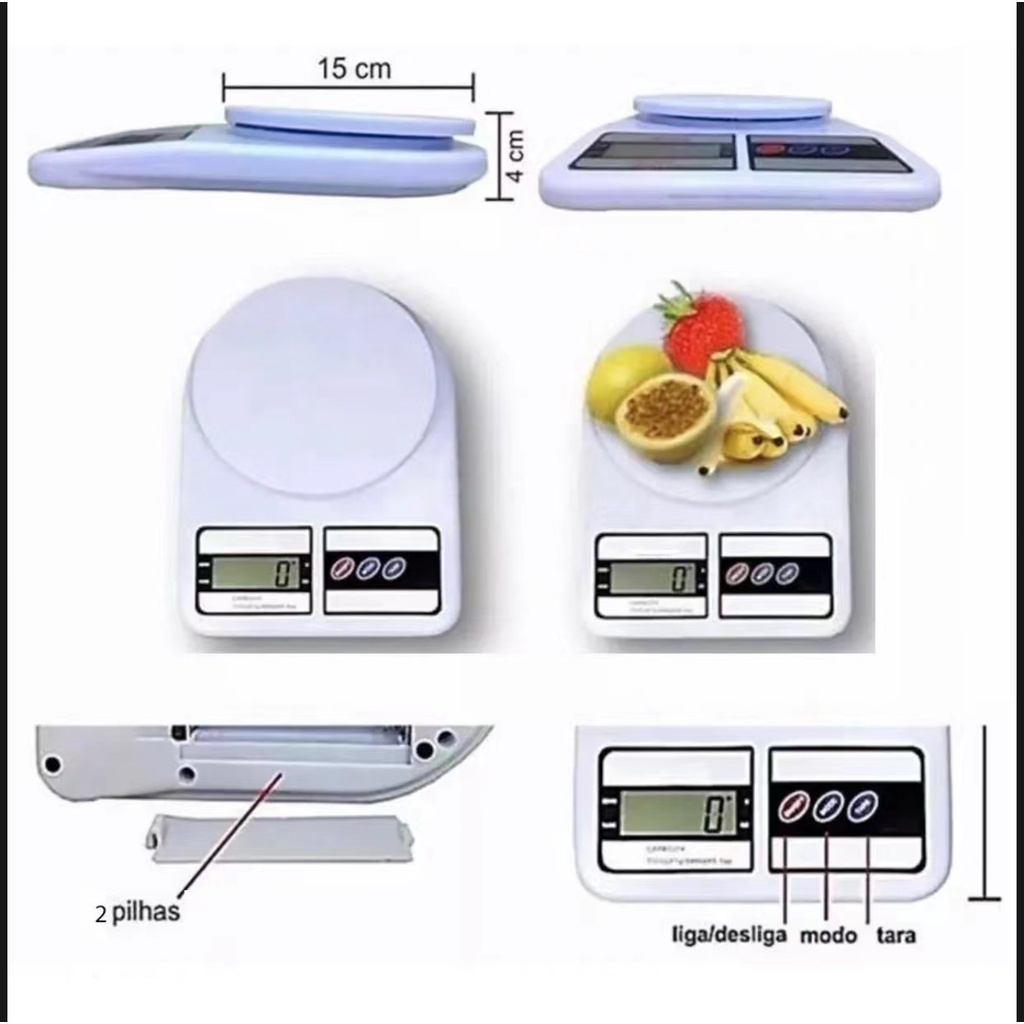 Balança Digital Cozinha 10g A 10 Kg Alta Precisão Casa Comida Balanca ...