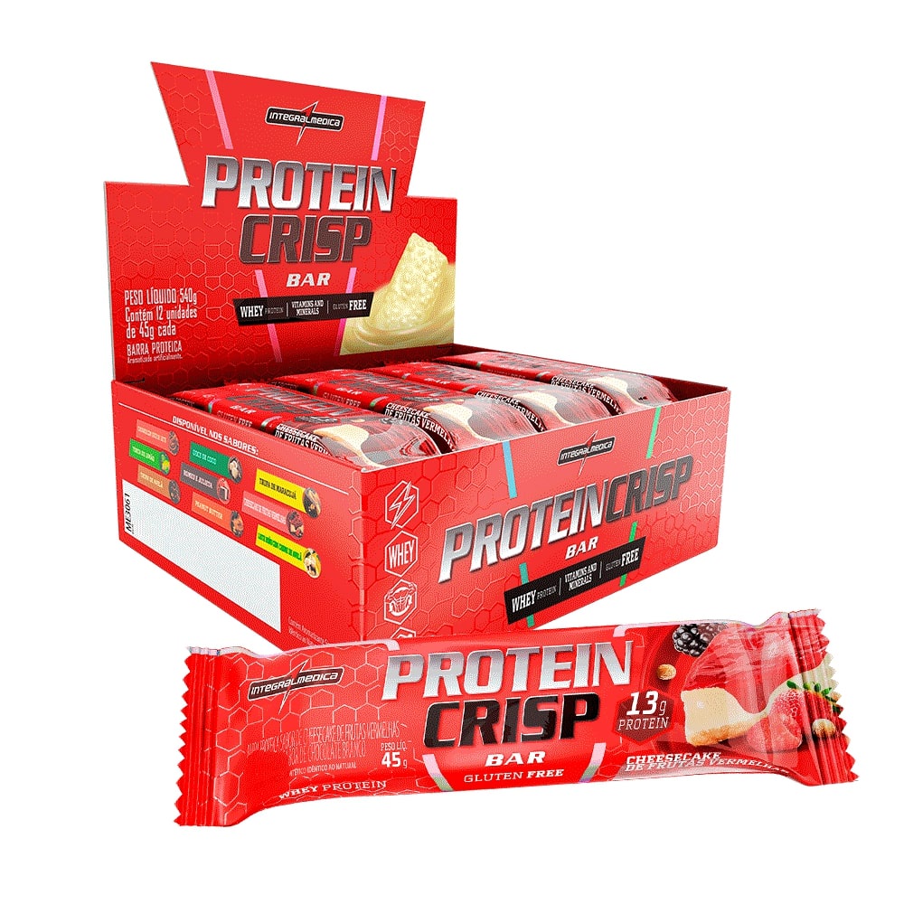 Barra de Proteína - Protein Crisp Bar - Caixa Com 12 Unidades - Integralmédica