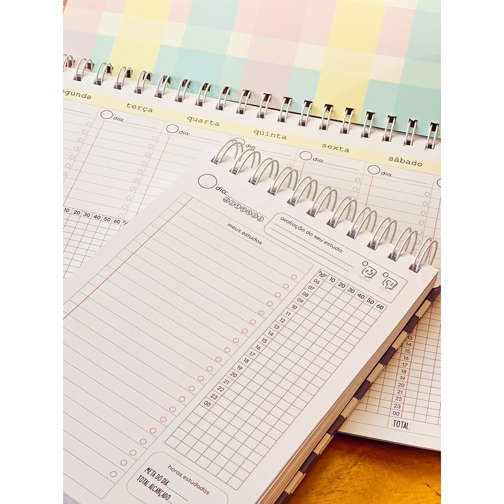 Planner Diário de Estudos - Método de estudo coreano (Tamanho A5)