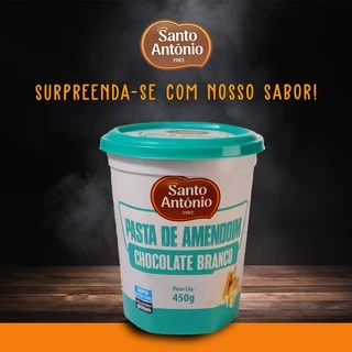 Pasta de Amendoim Chocolate Branco Santo Antônio - 450gr