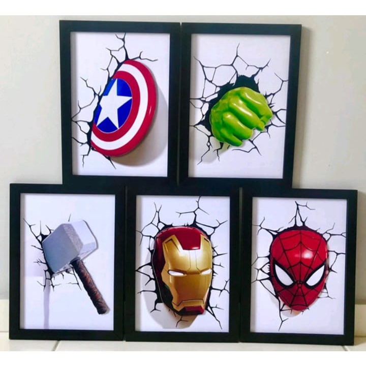 Quadros decorativos super heróis filme vingadores