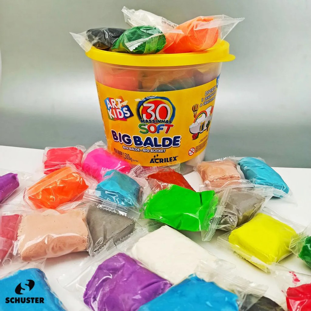 Massa de Modelar Big Balde 1,5kg - Acrilex | Massinha | Shopee Brasil