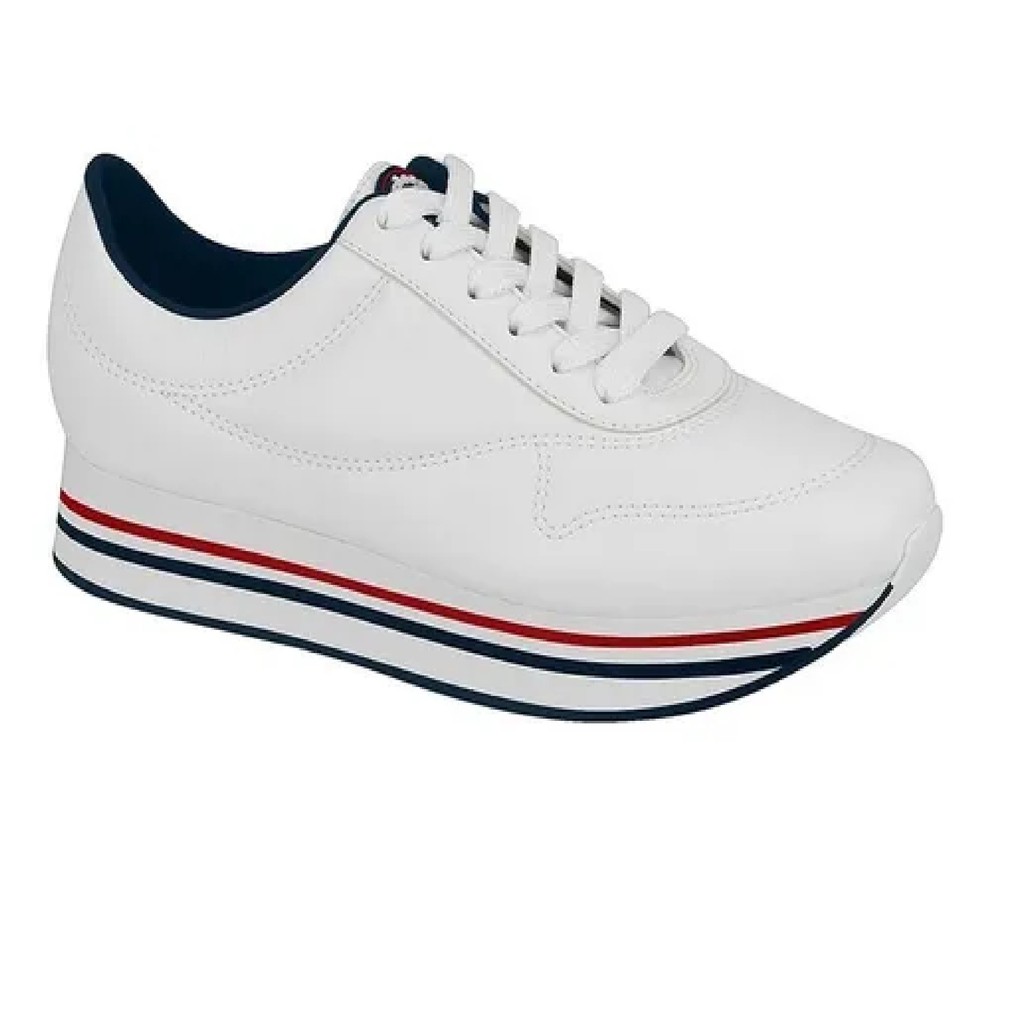 Tenis branco 2024 moleca plataforma