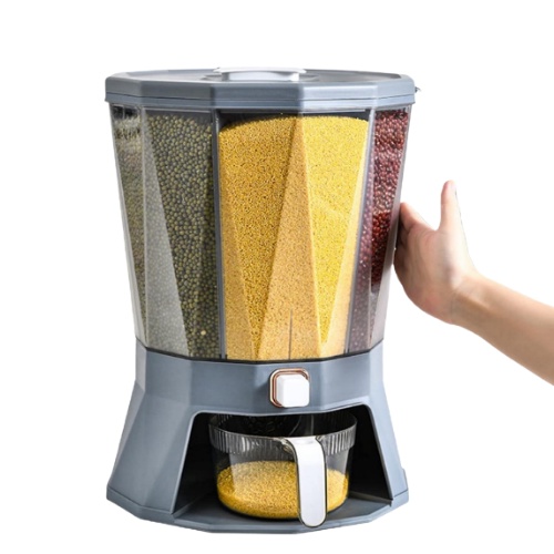 Compra online de Grande recipiente de armazenamento de alimentos 360 °  barris de arroz giratórios selados dispensador de cereais tanque de arroz  caixa de grãos recipiente de armazenamento de cozinha