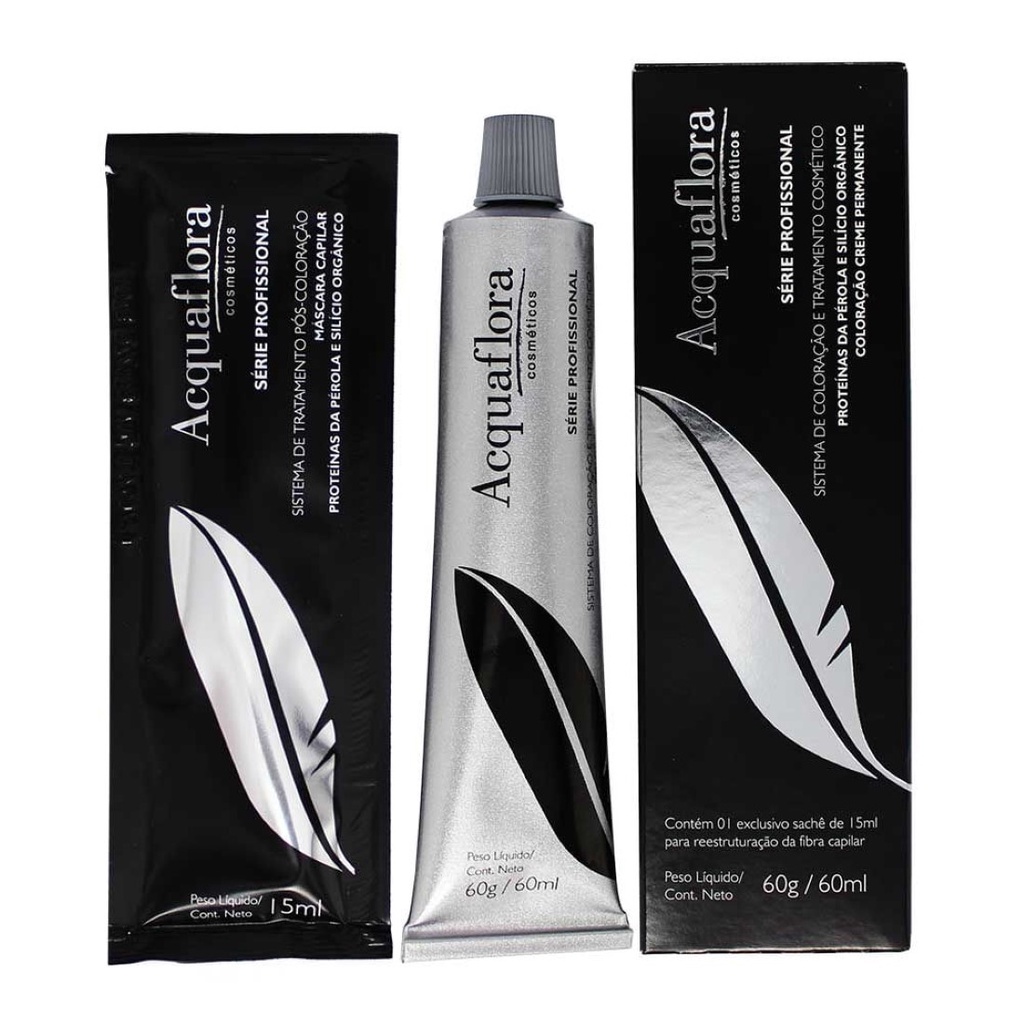 Coloração Creme Permanente 6.0 Louro Escuro 60g - Acquaflora | Shopee ...