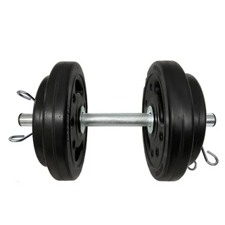 Kit Barra 40cm + 16Kg Anilhas em Polietileno