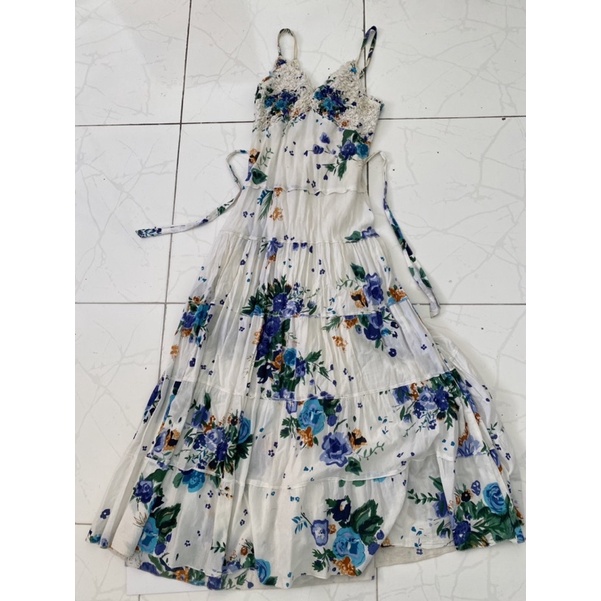 Vestido Longo Branco Estilo Praia | Shopee Brasil