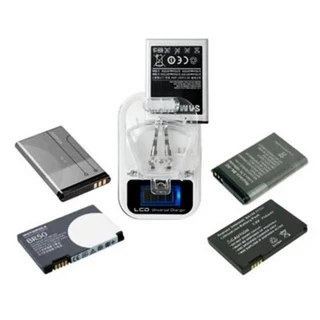 Carregador Portátil Universal De Baterias Celular Câmera Com Tela Lcd E Entrada Usb