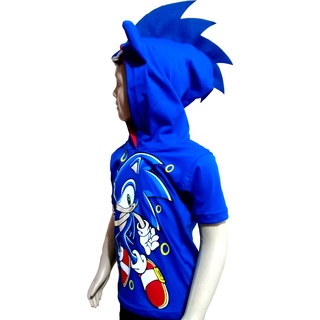 Camiseta Infantil Estampa Tails Turma Sonic Com Máscara - Tam 4 a 12 Anos  Amarelo