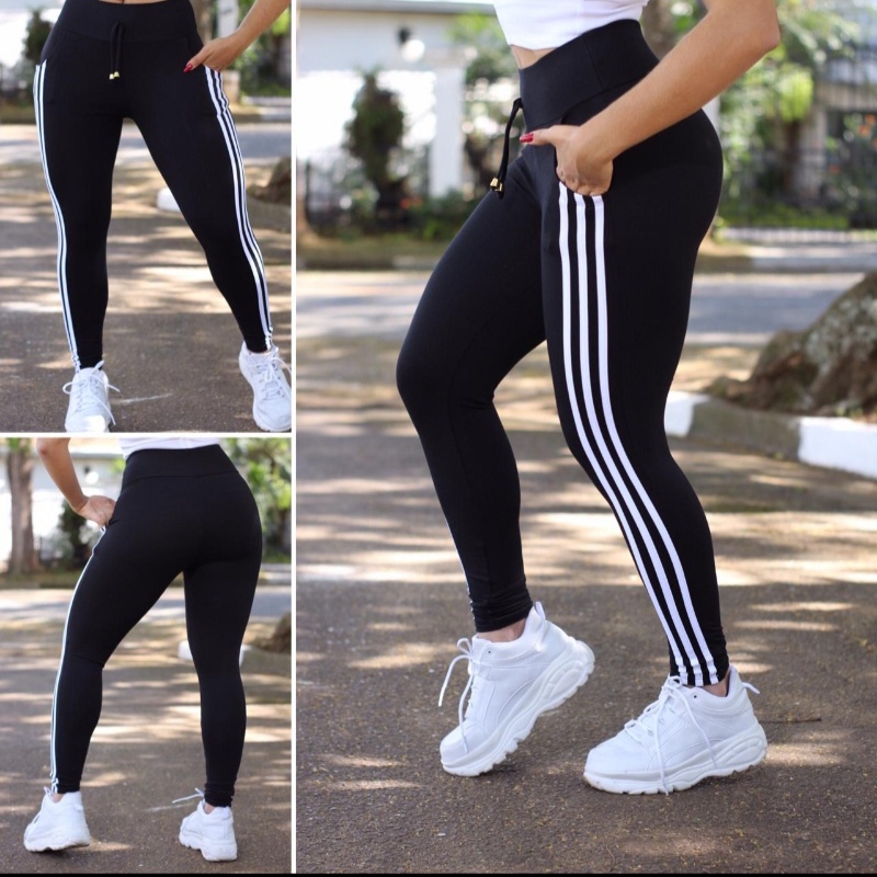 Calça Legging para Academia Feminina com Recortes em Tule