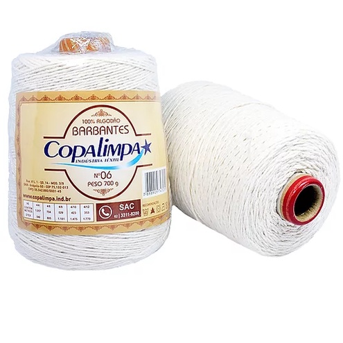Barbante Copa limpa N°6 e N°8 700g- CRU