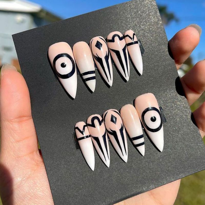 Unhas postiças Sukuna | Press on Nails | Fake Nails