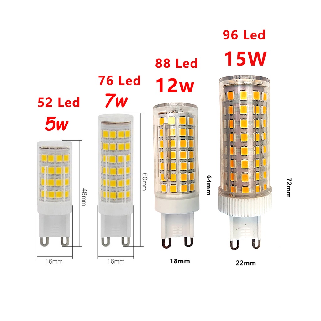 Lâmpada Led Halopim G9 Lustre 3w 5w 7w 12w 15w Bivolt Branco Frio ...