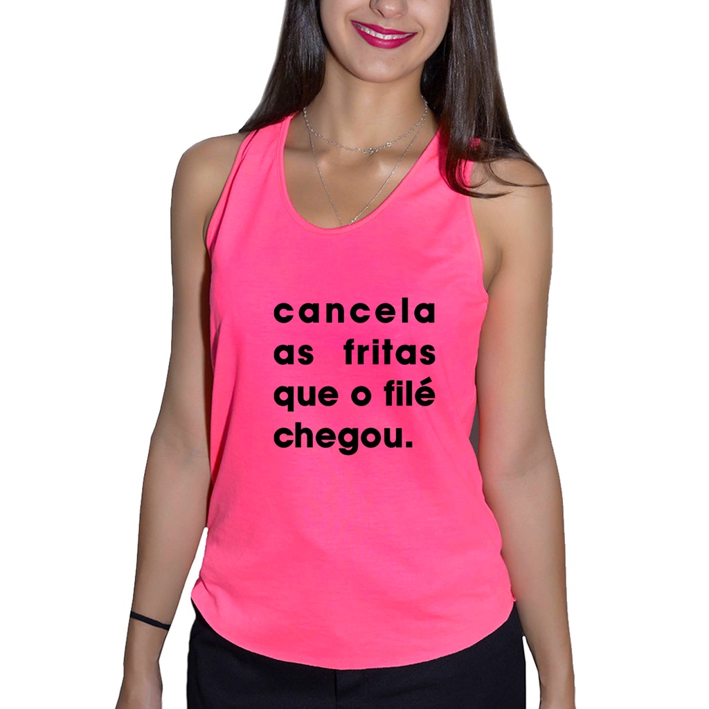 Regata Feminina Divertida Frase Humor Blusa Academia Fitness Camiseta  Alcinha