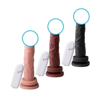 Pênis Com Vibrador e Ventosa 19x3,8 cm