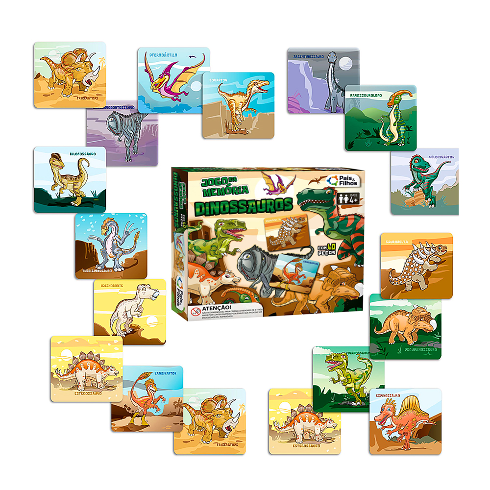 Jogo De Cartas Dinossauros - 93918 - Copag - Real Brinquedos
