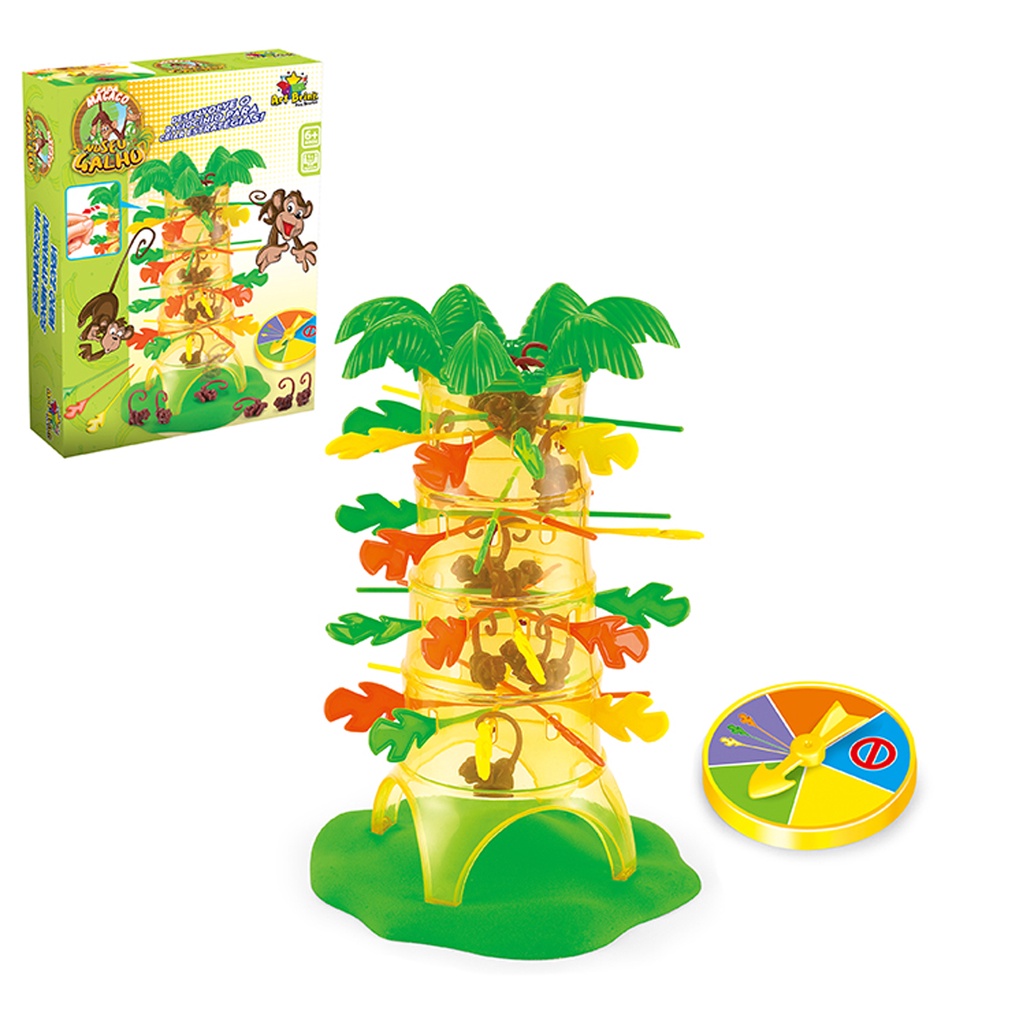 Kit 2 Jogos Brinquedo Pinguim Numa Fria Quebra Gelo Criança + Jogo Infantil  Pula Macaco Cada Macaco no seu Galho Macaquinho