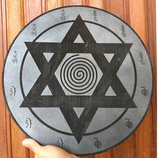 Mandala para cristais Reiki estrela de davi antakarana chokurei seiheki geometria sagrada