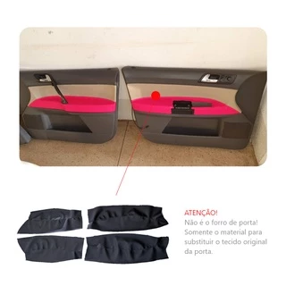 Kit Forros de Porta para o VW Polo Bege Com Vermelho