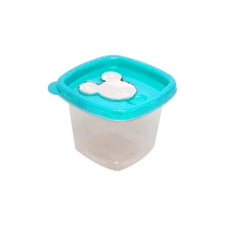 Pote de Plástico Quadrado Com Válvula Clic Mickey